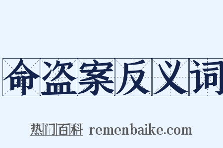 命盗案反义词是什么意思的图片
